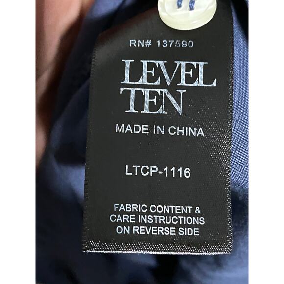 Level Ten Button Front Camp Shirt Blue Rayon Button Front LTCP-1116 Mens Size XL - Picture 5 of 6